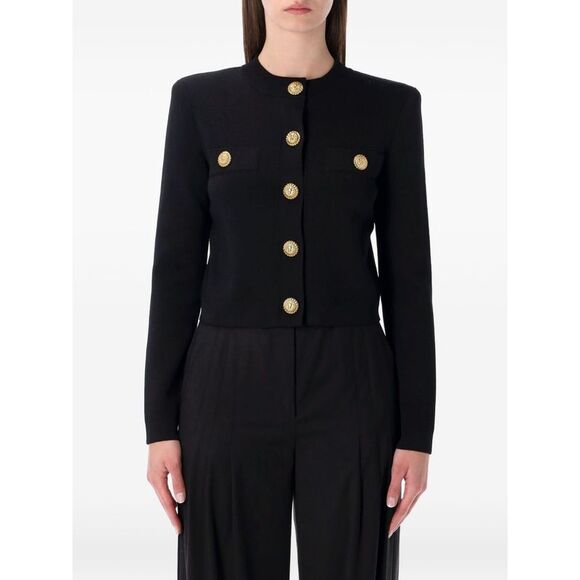 Balmain Women's Buttoned Crewneck Cardigan